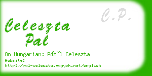 celeszta pal business card
